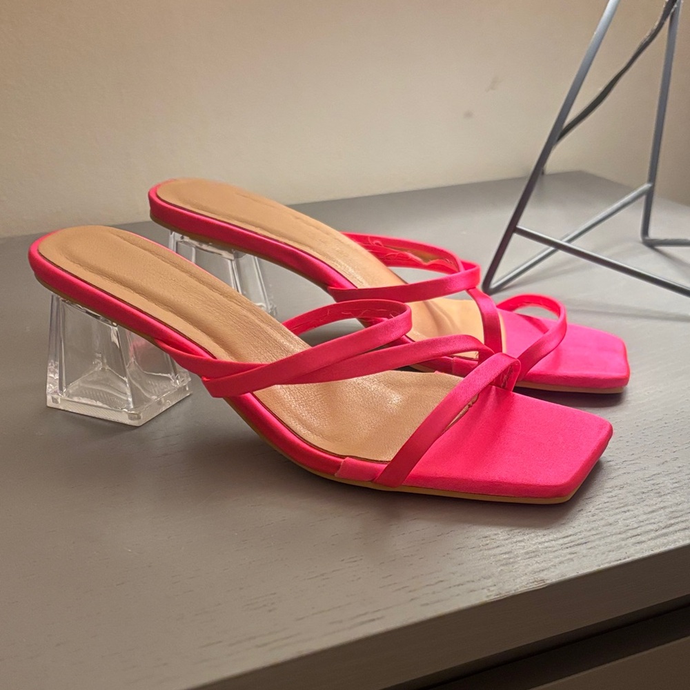 Elegant Pink Strappy Heels